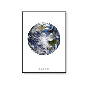 Earth print, Earth Photography, Wall Art, Minimalist poster, Large Poster, Wall Decor, Above Bed Decor, Affiche, Digital Prints, Modern