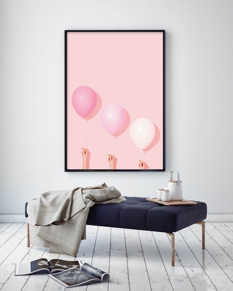 Contemporary Art Large Wall Art Rose Gold Decor Bedroom Etsy