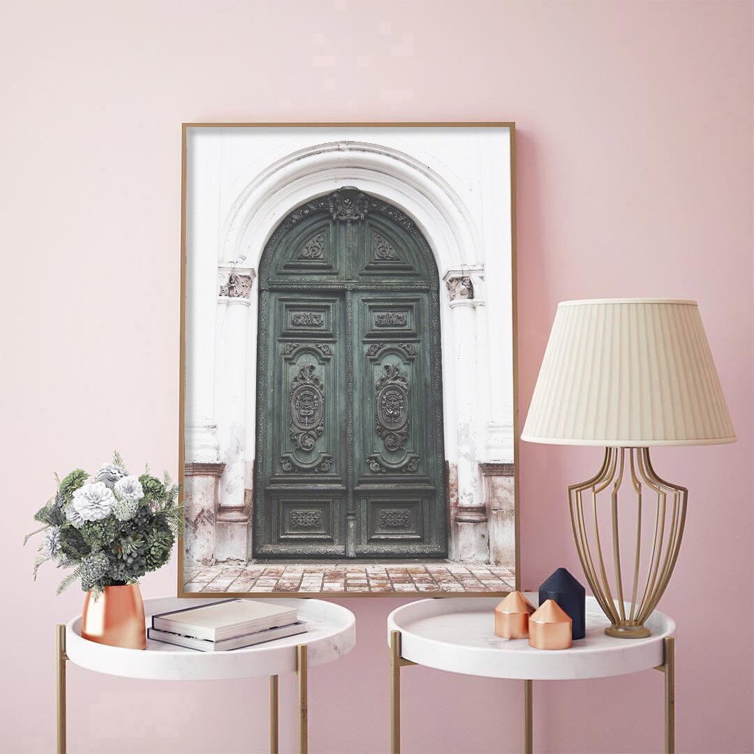 Vintage Door Wall Art, Photography Print, Architectural Print, Bedroom