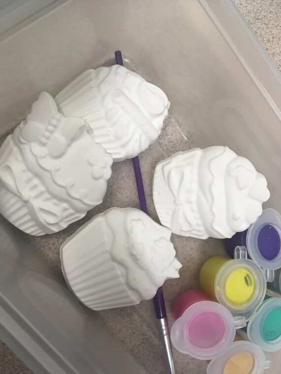 Cupcake Craft Kit Paint Your Own Cupcakes Kits For Kids Etsy