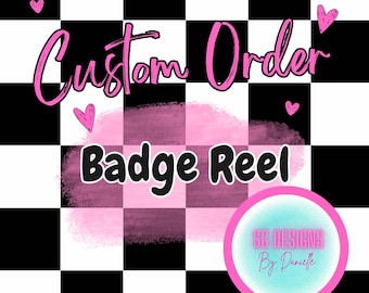 Custom Badge Reel, Personalized Badge Holder, Nurse Gift