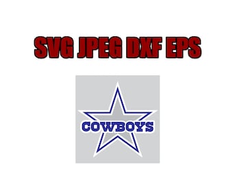 Dallas cowboys SVG File - Vector Design in, Svg, Eps, Dxf, and Jpeg Format for Cricut and Silhouette, Digital download !!!!!!!!!!!!!!!!!!