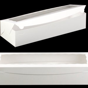 Caja Rosa y Vino 20”x7”x4” Caja blanca con ventana