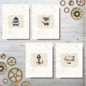 Cartes de correspondance vierges Steampunk pour voyage aérien/Cartes de correspondance vintage/Cartes de correspondance pour hommes