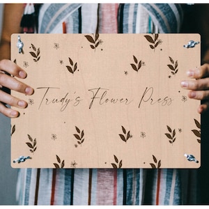 Blumenpresse Set aus Holz, Personalisiertes Bastelset Geschenk, Kleine bis große Blumenpresse, Herbier