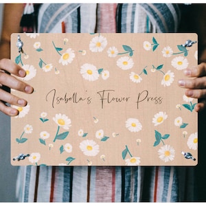 XS-XL Flower Press Madera a medida, Prensa de flores botánica personalizada, Kit de prensa de flores portátil, Regalo para los amantes de la naturaleza, Prensa de herbario