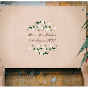 Mr & Mrs personalisierte Blumenpresse aus Holz, Hochzeitsgeschenk für das Paar, Ausgefallenes Hochzeitsgeschenk, Personalisiertes Hochzeitsgeschenk