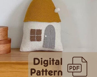 Haus Kissen PDF Häkelanleitung: Amigurumi Kissen (Digitaler Download)