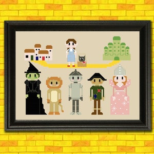 Wizard of OZ Inspired Counted Cross Stitch Pattern - Instant Download, PDF pattern