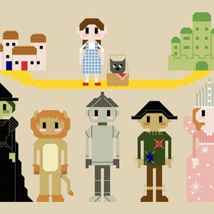 Wizard of OZ Inspired Counted Cross Stitch Pattern - Instant Download, PDF pattern