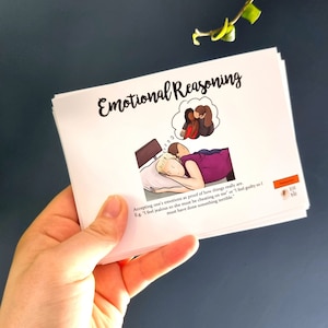 Kaarten voor zelfhulp en CGT met denkfouten // Houd in gedachten, kaarten voor schematherapie, zelfhulp voor angst, zelfhulp depressie, zelfhulp borderline