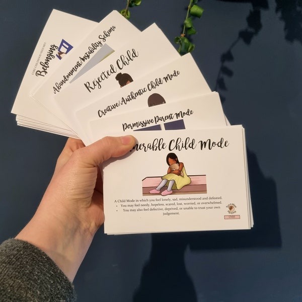 THE HUGE PACK: Schema Therapy Mode, Schema, and Core Childhood Needs Cards // Personality Disorder, Self-Help, Bear in Mind Cards