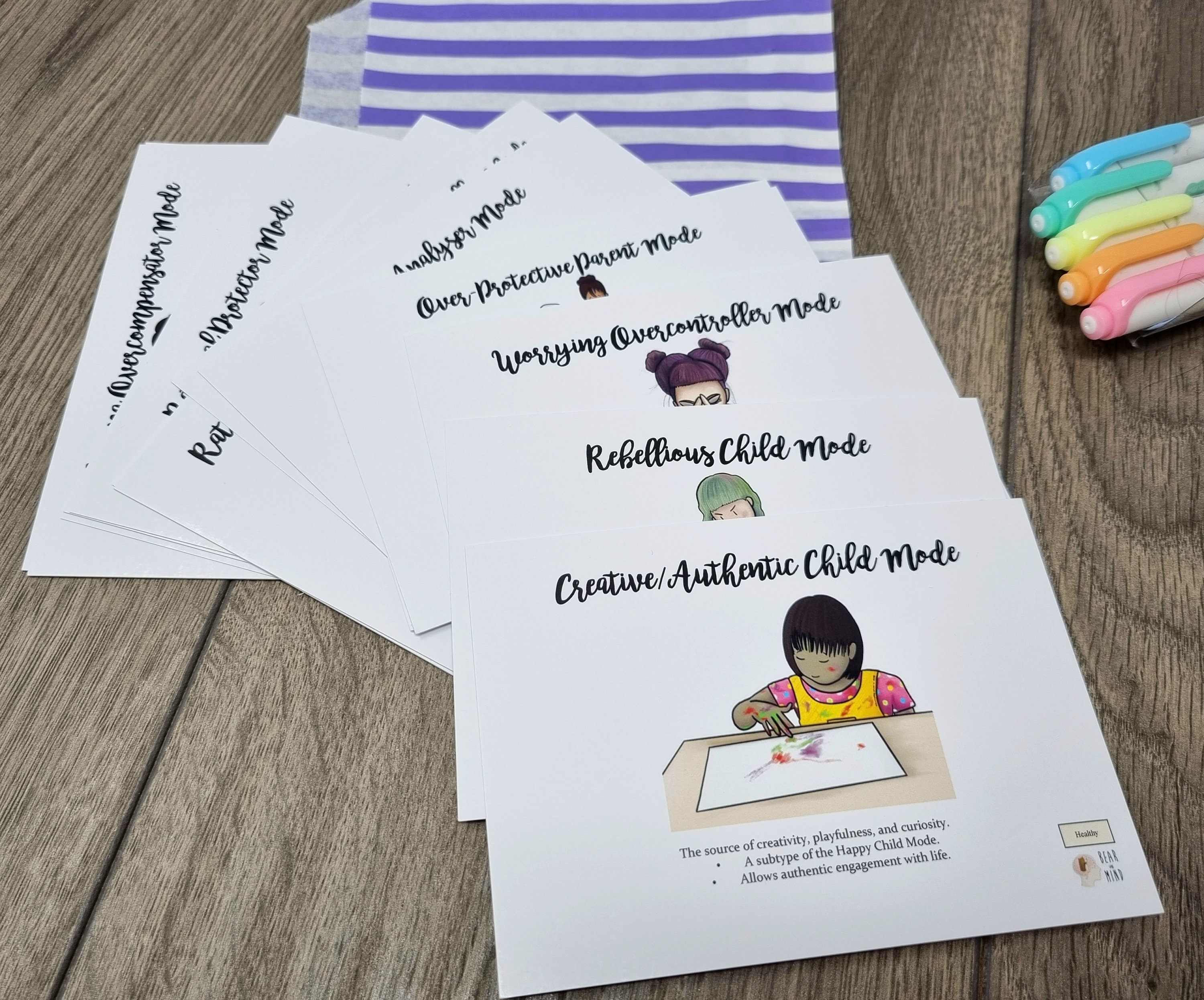 Schema Cards Examples Add-on Modes 2 // Bear in Mind Schema Cards Schema Therapy | Etsy