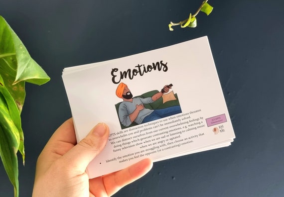 Distress Tolerance DBT Skill Cards // Bear in Mind Cards, DBT, Self-Help for BPD, Self-help for Anxiety, Personality Disorder, Mental...