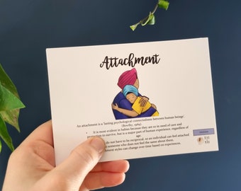 Attachment Cards // Psychology Student Gift, Teacher Gift, Therapist Gift, Child Mental Health, Kids Mental Health, Personality Disorder