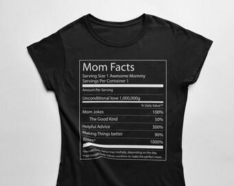 Frauen Muttertag T-Shirt Geschenk - "Mom Nährwerte"