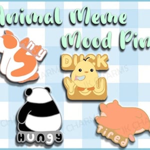 Animal Meme Enamel Pins