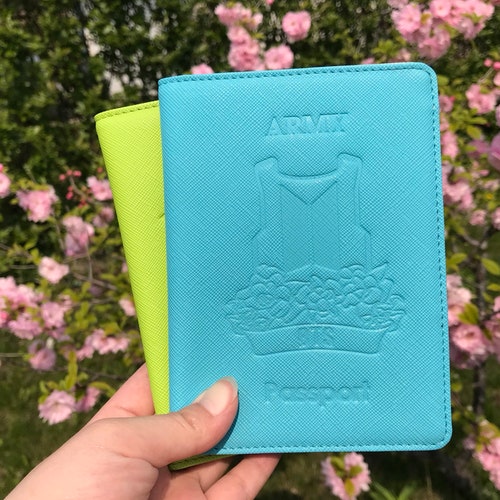 BTS ARMY Passport Cover Case Wallet Etsy