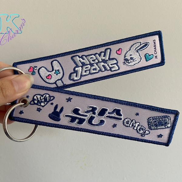 New Jeans (NWJN) Embroidery Tag Keychains