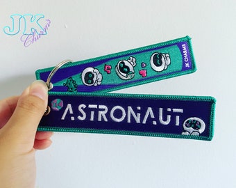 BTS Embroidery Tag Schlüsselanhänger (Wootteo/Astronaut, Magic Shop, Moonchild)