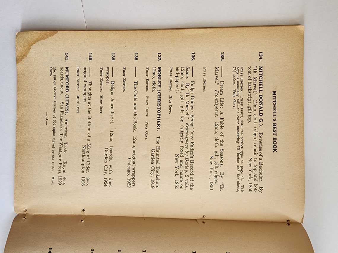 Lot of 2 Antique Book Auction Catalogs Ritterhopson 19301931