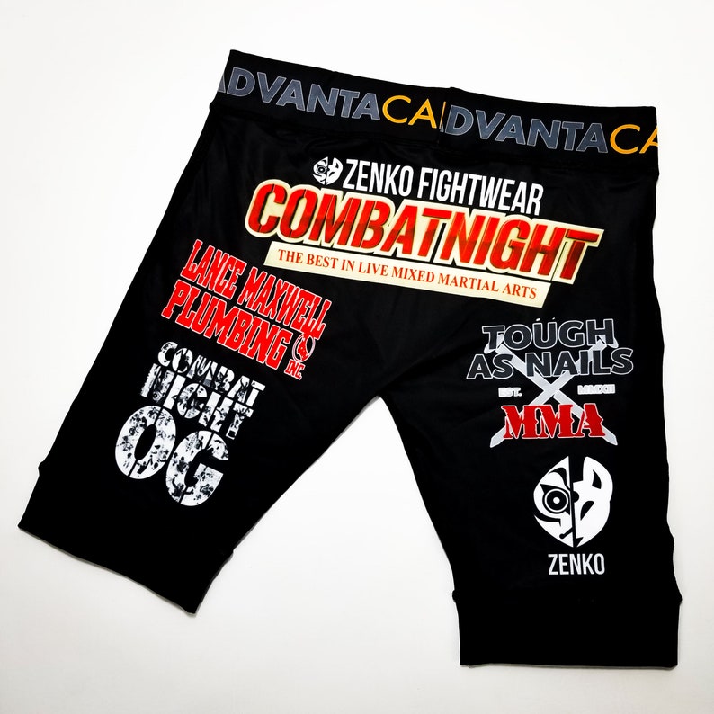 Custom BJJ MMA Vale Tudo Shorts Customized Compression Shorts Etsy