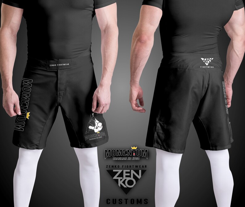 Custom BJJ MMA Fight Shorts Customized Sublimated Grappling Etsy
