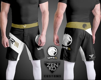 カスタムBJJ MMAファイトショーツ、カスタム昇華プリントグラップ
