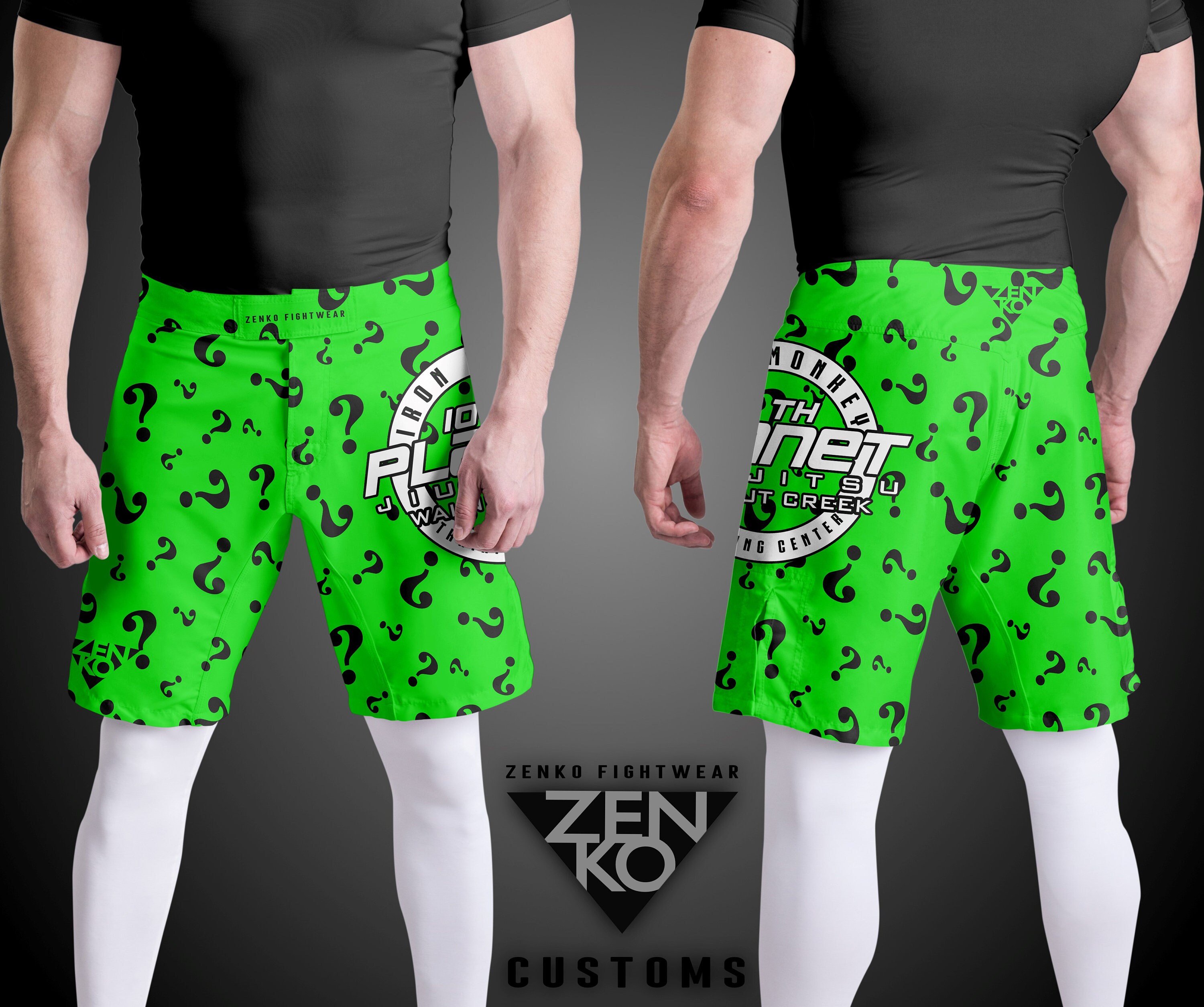 Custom BJJ MMA Fight Shorts Customized Sublimated Grappling Etsy
