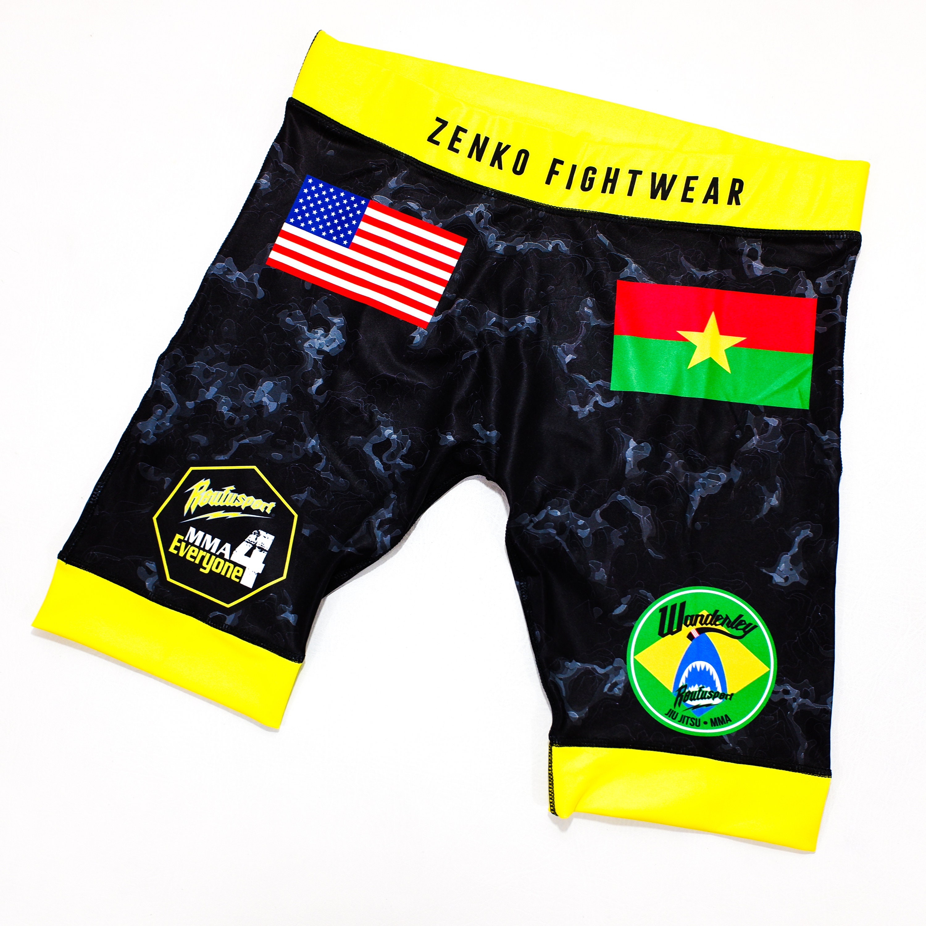 Custom BJJ MMA Fight Shorts Customized Sublimated Grappling