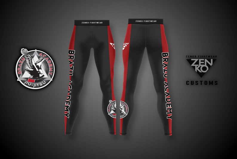 Custom BJJ MMA Grappling Spats Customized Compression Pants Etsy