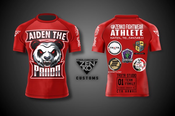 Rashguard personnalisé JJB, grappling, MMA