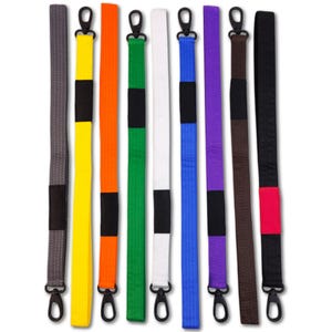 Cordones para cinturón Zenko Jiu Jitsu - Llavero con insignia de Jiu-Jitsu BJJ clasificado - Regalo de artes marciales - Colores de rango para adultos, jóvenes y niños