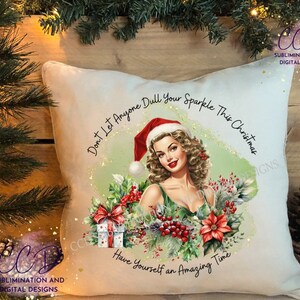 Christmas ladies, cute digital design, commemorative design,  watercolour digital design, clip art, illustration.