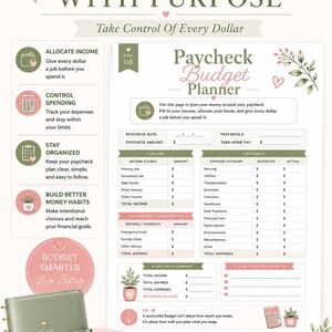 Pianificatore di budget per principianti in formato PDF stampabile, Pianificatore di budget per principianti, Pianificatore di budget mensile, Quaderno di lavoro per la finanza personale, Strumento di monitoraggio dei risparmi immagine 6