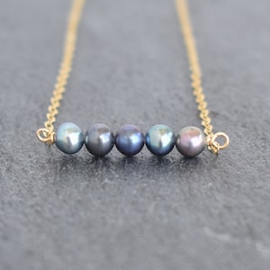 Tiny 4mm Rainbow Seed Pearl Necklace, Handmade in Hawaii, Hawaii Jewelry, Pearl Necklace, Bridesmaid Gift, Cute Necklace, Made in Hawaii