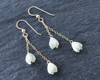 Double Dangling Pikake Earrings