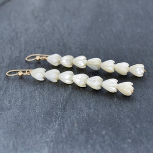 Choose Length Pikake Mother of Pearl Cluster Earrings, Pikake Earrings, Statement Earrings, Hawaiian Jewelry, Handmade in Hawaii with Aloha