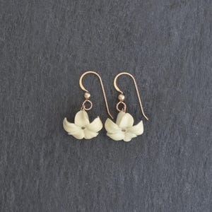 Puakenikeni Flower Earrings: Hawaiian Island Jewelry, Tropical Floral