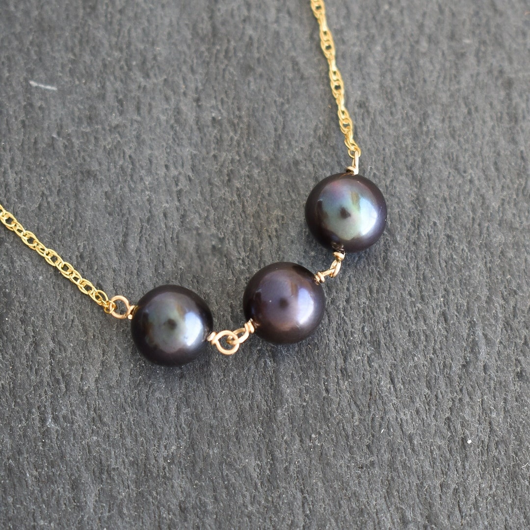 ★SENTIMENTS★ NO.333 [BLACK] PEARL NECKLACE NO.333 [SILVER] BLACK PEARL NECKLACE - SENTIMENTS | 60