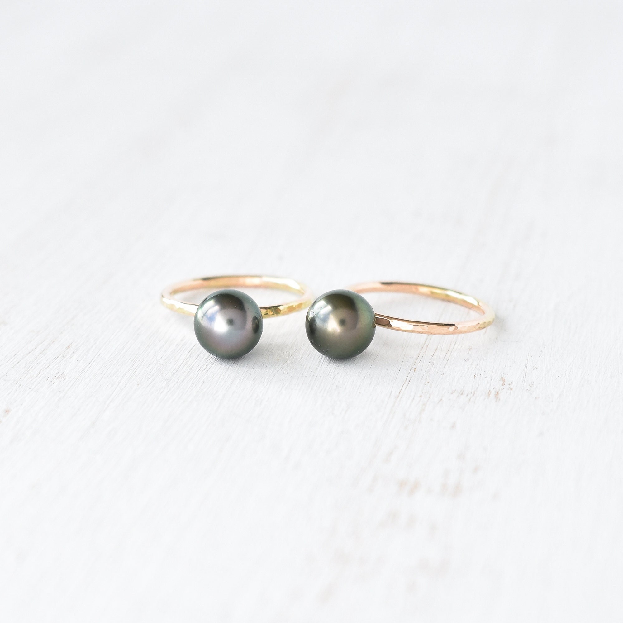 Tahitian Pearl Solitaire Ring, Hawaiian Jewelry, Handmade in Hawaii, Aloha Made Jewelry, Gradutation Gift, Mother's Day, Christmas Present