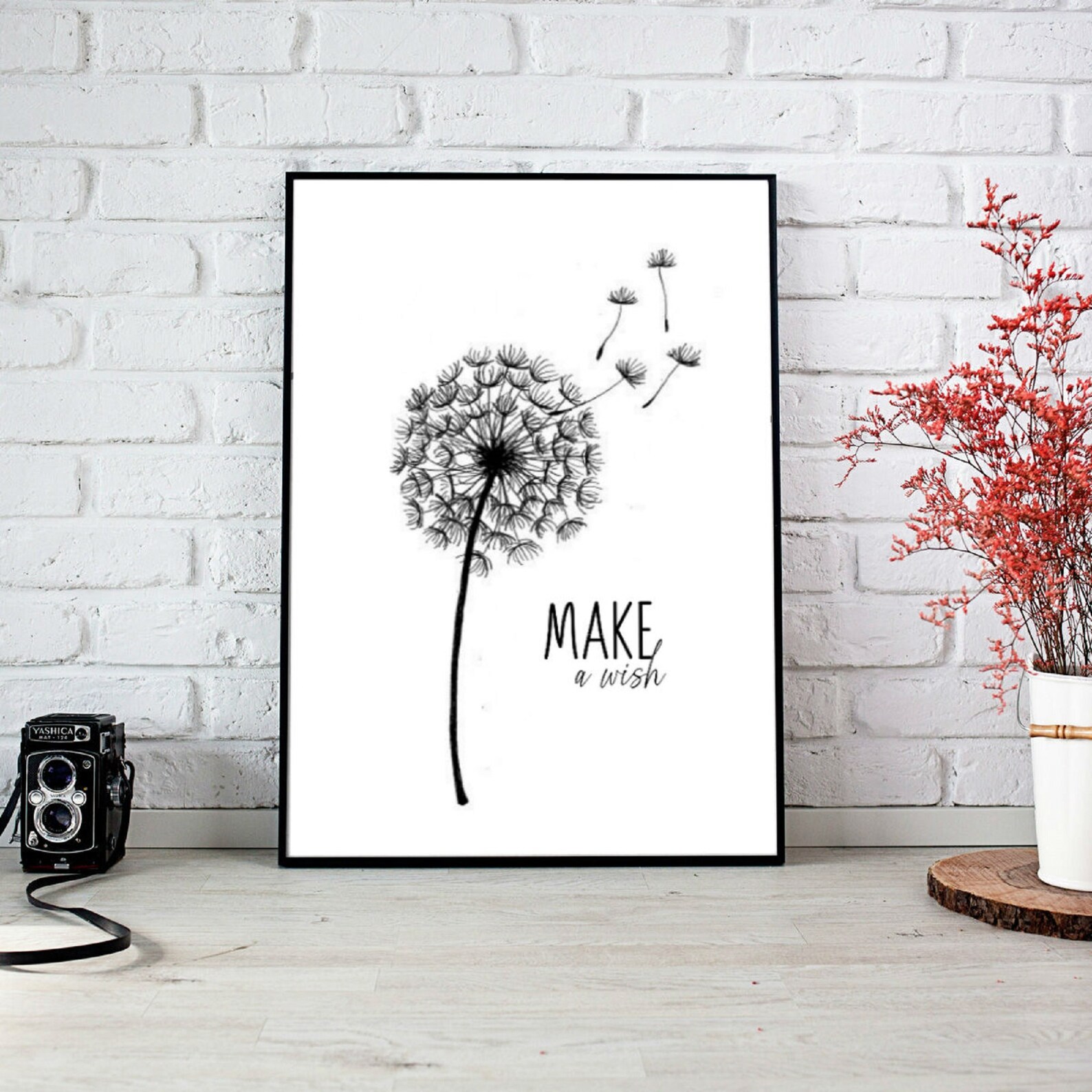 Instant Download Dandelion Wall Art, Set of 3 Prints, Scandinavian Art ...