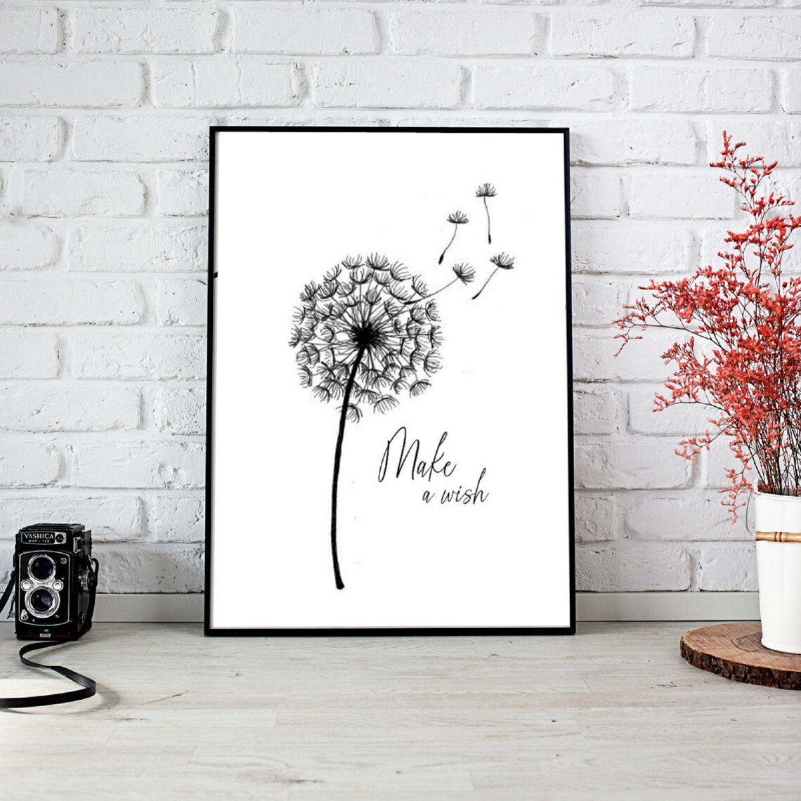 Instant Download Dandelion Wall Art, Set of 3 Prints, Scandinavian Art ...