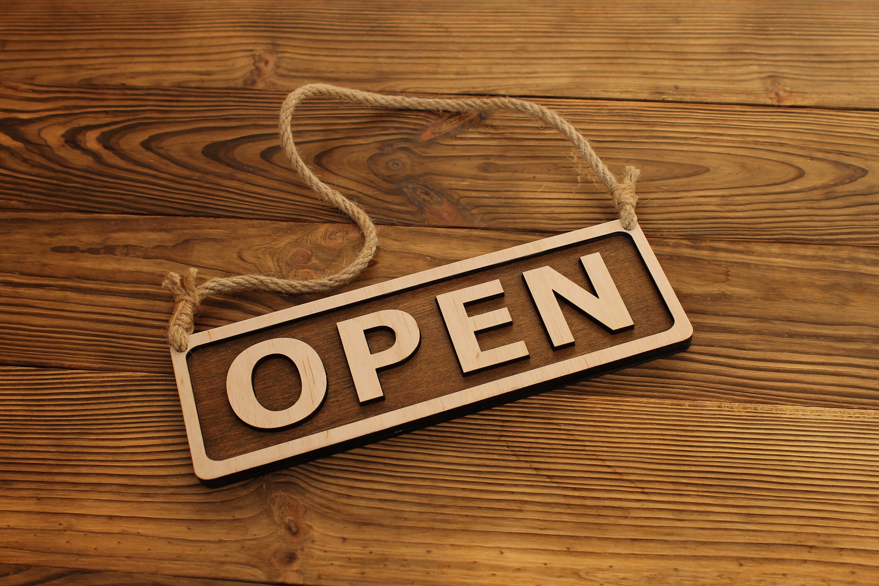Personalized Wooden Open Closed Sign - Etsy