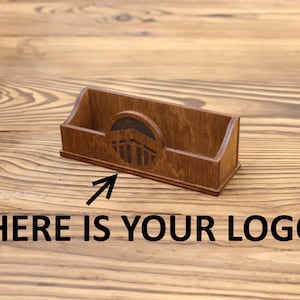 Porte-cartes de visite de bureau avec votre logo
