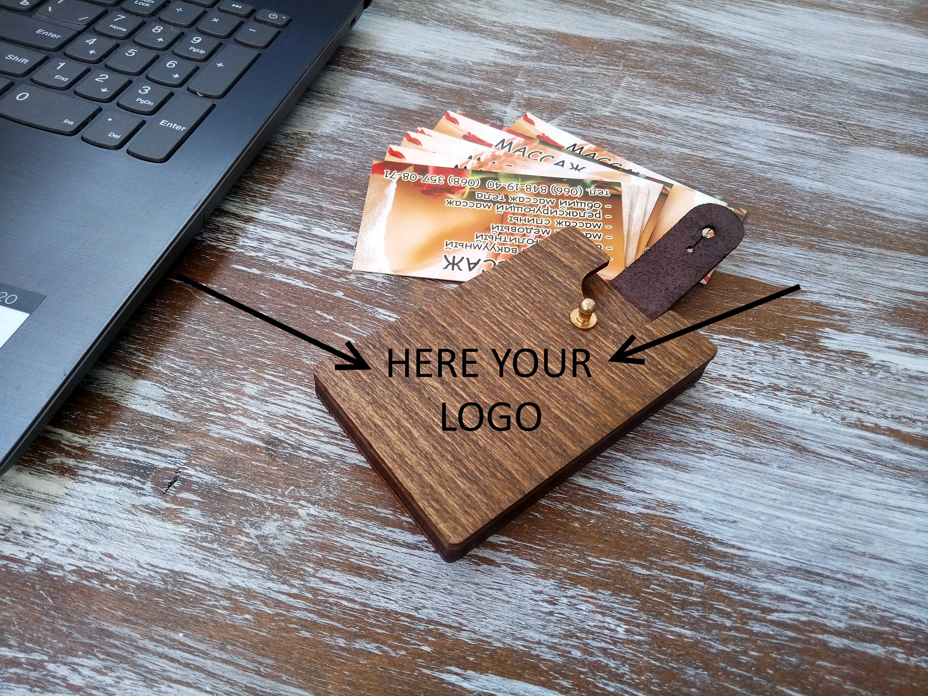 Wooden Business Card Holder Unique Gift Etsy