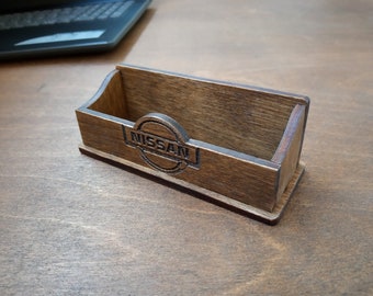Desktop Wooden Business Card Holder
