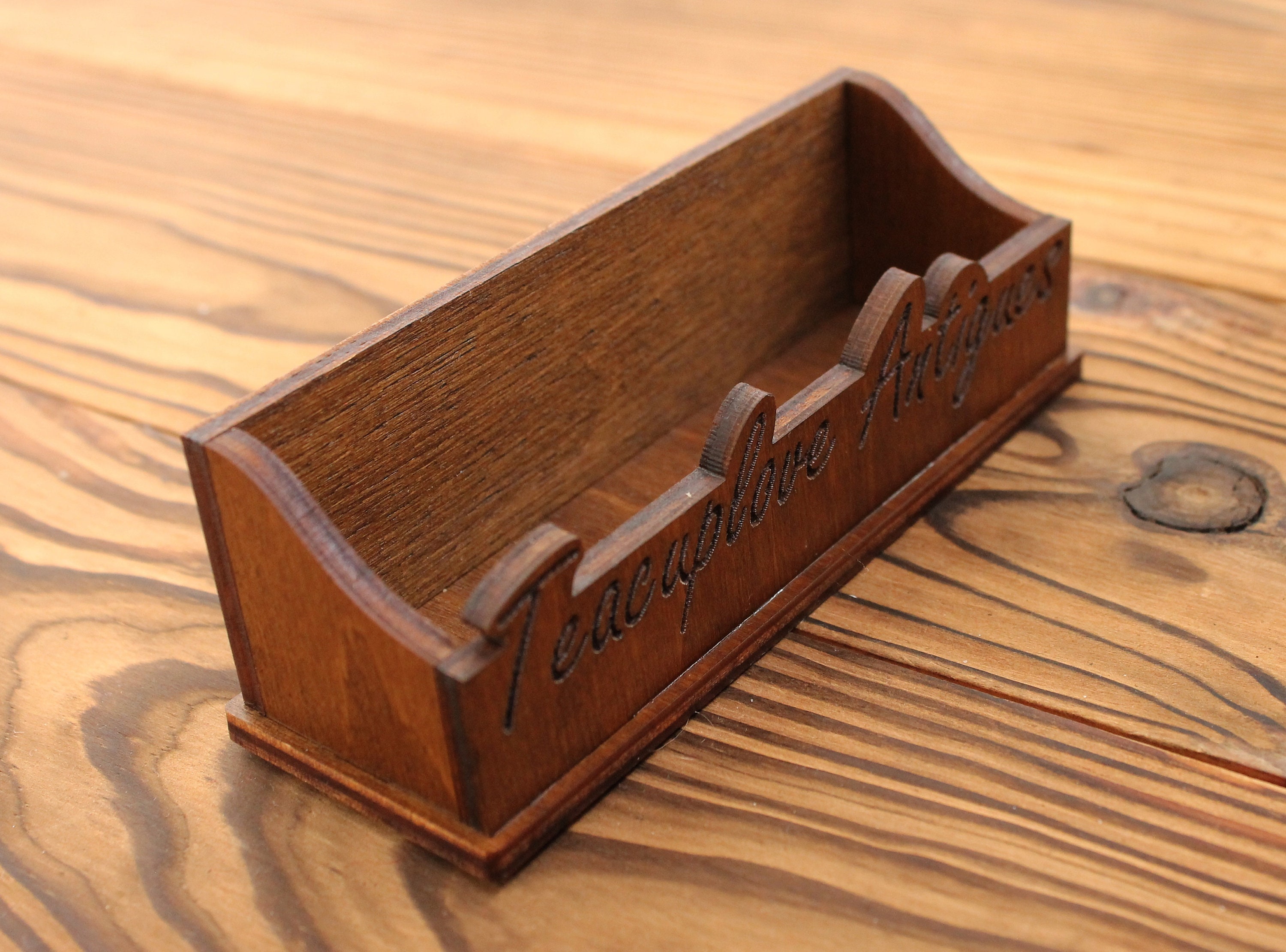 Desktop Business Card Holder Personalized Etsy