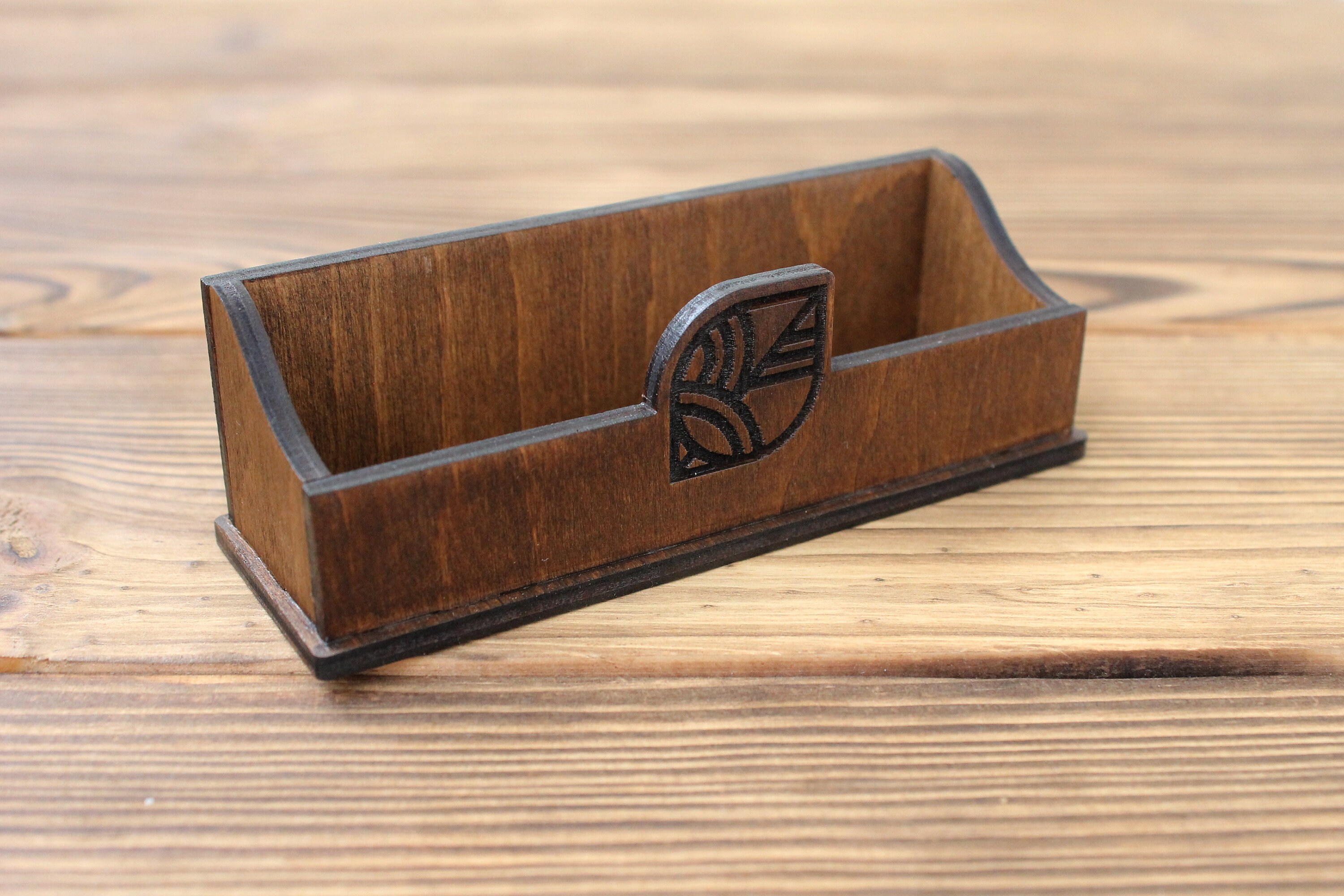 Personalized Gift Desktop Business Card Holder Etsy