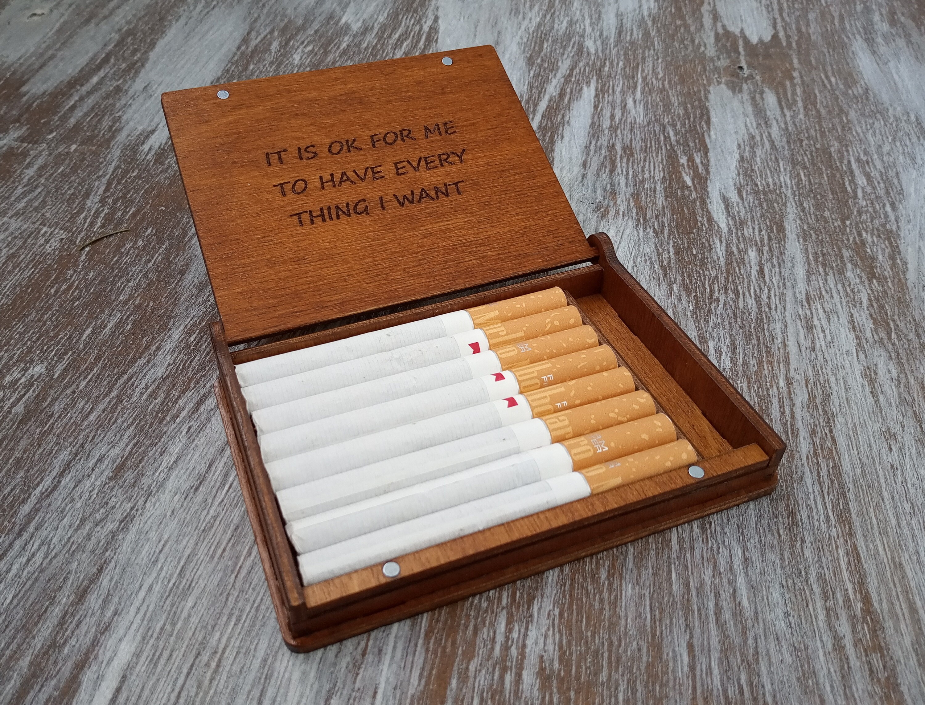 Cigarette Case Individual Engraving Unique Gift Etsy